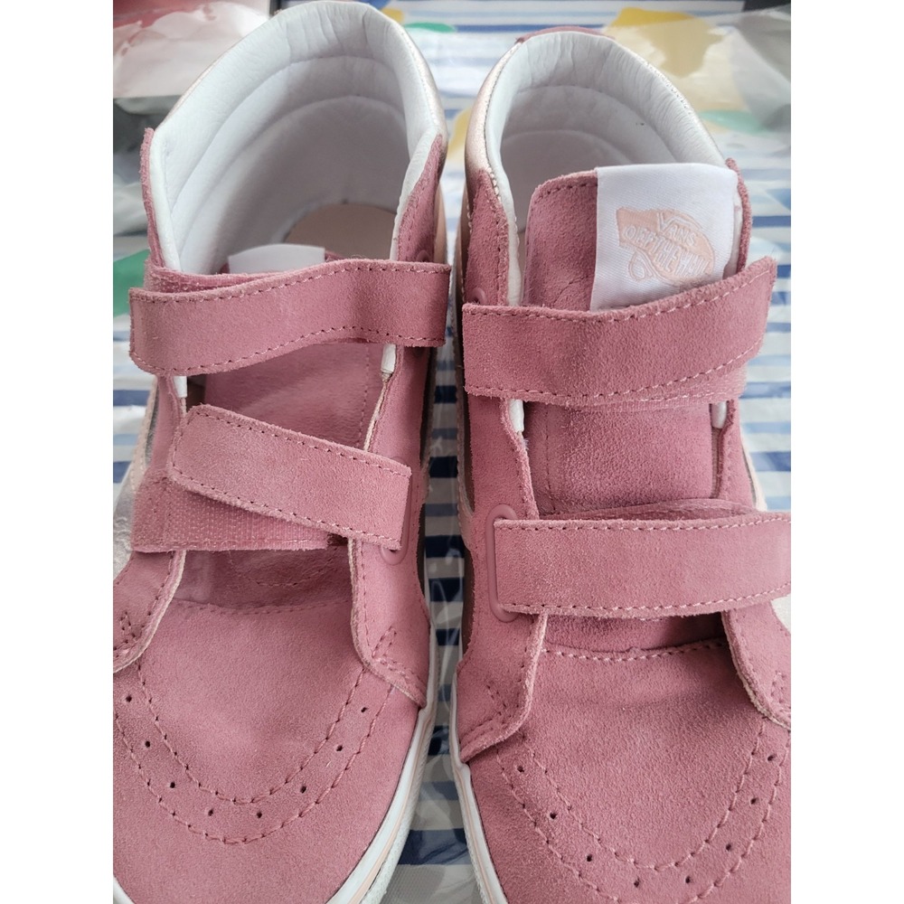 Vans Sk8-Hi Metallic Rose Gold Pink Suede High Top Sneakers Womens 7.0 721356